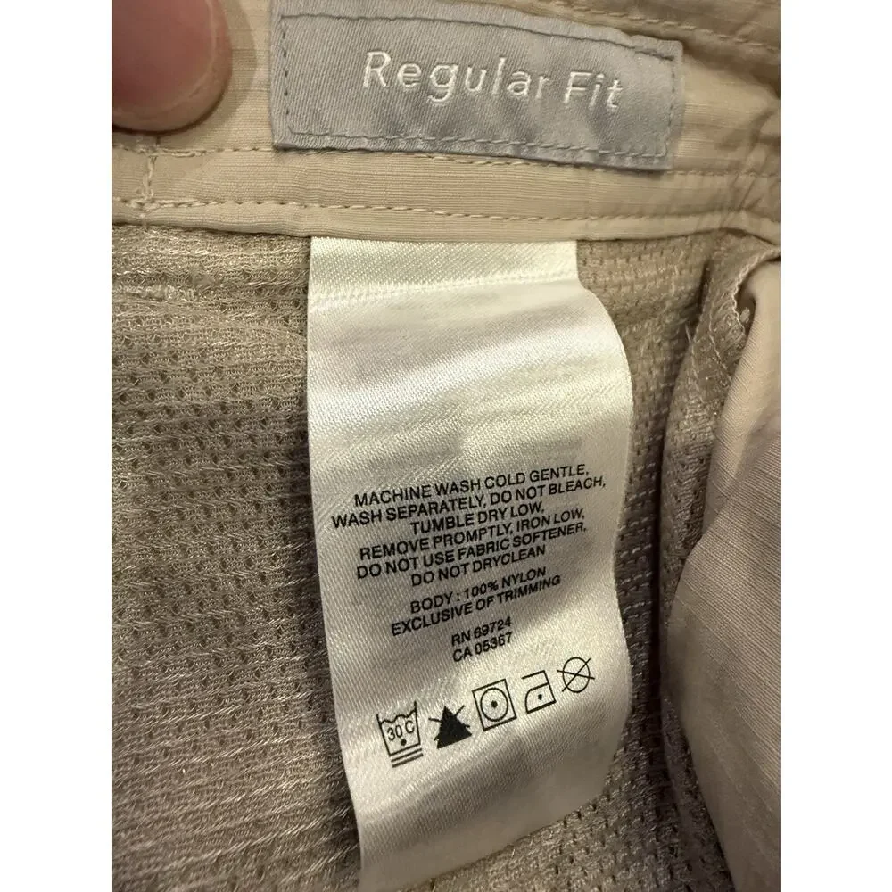 Columbia Mens Beige Hiking Kestrel Trail Cargo Pants Regular Fit 36x32 XM0104